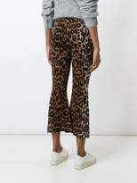 Thumbnail for your product : Stella McCartney flared cheetah jacquard trousers