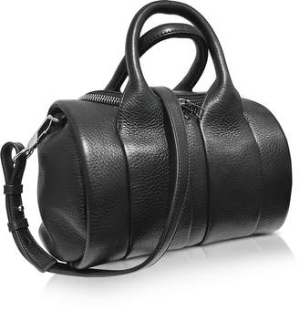 Alexander Wang Rockie Black Pebbled Leather Satchel Bag
