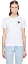 Comme des Garçons Play White and Black Heart Patch T-Shirt
