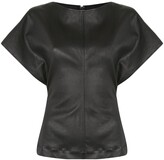 Thumbnail for your product : Rick Owens Naska leather-look top