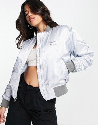 Nike Air bomber jacket in pure platinum