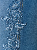 Thumbnail for your product : Ermanno Scervino Cropped Lace Applique Jeans