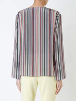 Thumbnail for your product : Theory boat neck striped blouse