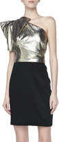 Thumbnail for your product : Notte by Marchesa 3135 Notte by Marchesa One-Shoulder Cocktail Dress, Gold/Black