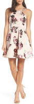 Thumbnail for your product : Sequin Hearts Foil Floral Print Scuba Crepe Party Dress