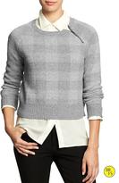 Thumbnail for your product : Banana Republic Factory Shoulder-Zip Sweater