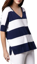 Thumbnail for your product : Minnie Rose Wide-Stripe Top