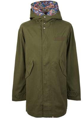 Pretty Green Cotton Zip Up Hooded Parka
