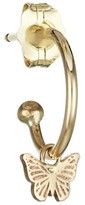 Thumbnail for your product : Zoë Chicco 14K Yellow Gold Butterfly Huggie Hoop Earring