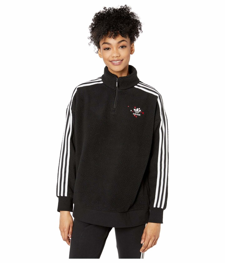 adidas women's half zip sweatshirt