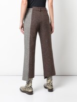Thumbnail for your product : Monse Two-Tone Herringbone Slim-Fit Trousers