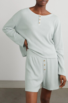 Eberjey Cozy Waffle Tencel Modal And Cotton-blend Pajama Set - Gray