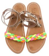 Thumbnail for your product : K Jacques St Tropez Braided Wrap-Around Sandals