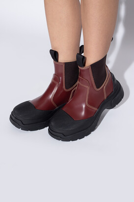 burgundy platform boots