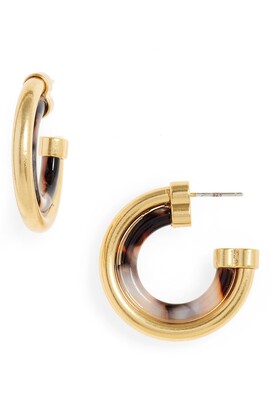 Madewell Duo Shine Medium Hoop Earrings - ShopStyle