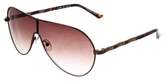 Thumbnail for your product : Judith Leiber Embellished Titanium Sunglasses w/ Tags
