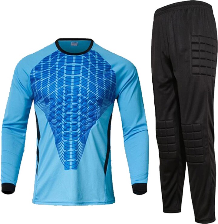Manyakai Goalkeeper Uniform for Men Soccer Goalie Jersey Sponge Pad