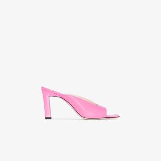 Wandler Pink Isa 85 leather mules
