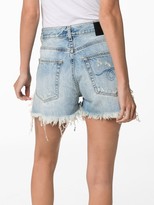 Thumbnail for your product : R 13 Tilly shredded slouch denim shorts