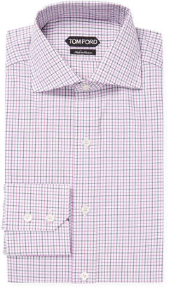 Tom Ford Men's Graph Cotton Dress Shirt