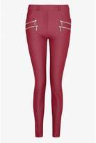 Thumbnail for your product : Select Fashion Fashion Womens Purple Double Zip Pocket Jegging - size 6