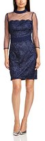 Thumbnail for your product : Little Mistress Women's Lace Overlay Mesh Shift 3/4 Sleeve Dress