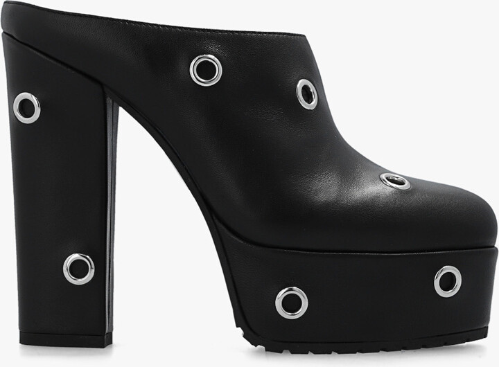 Alaia Platform Slides Black ShopStyle