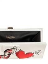 Thumbnail for your product : Roger Vivier Pilgrim Coeur Tattoo Leather Clutch