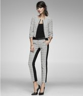 Thumbnail for your product : Express Optic Tweed Cropped Zip Front Jacket