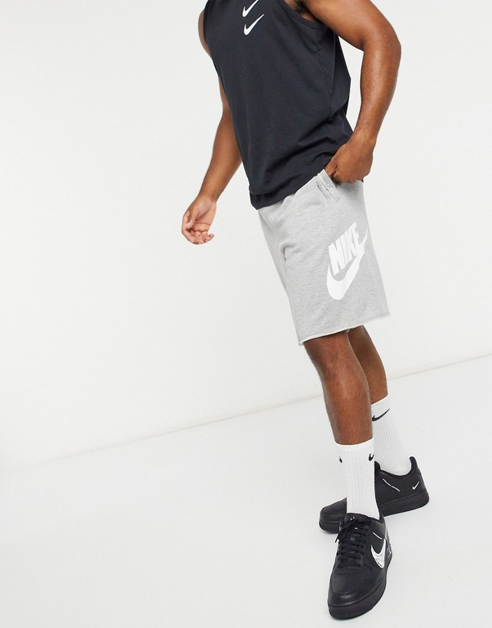 Nike Alumni logo shorts in gray - ShopStyle