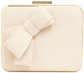 Phase Eight Allie Bow Front Box Clutch Bag, Pink
