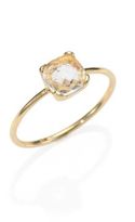 Thumbnail for your product : Suzanne Kalan White Topaz & 14K Yellow Gold Cushion Ring