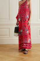 Thumbnail for your product : Camilla One-shoulder Crystal-embellished Printed Silk Crepe De Chine Kaftan