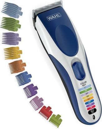 Fahint Wahl Color Pro Cordless Rechargeable Hair Clipper & Trimmer Easy Color-Coded Guide Combs - for Men, Women, & Children Model 9649P