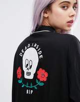 Thumbnail for your product : Lazy Oaf Dead Inside Shirt Dress With Cowboy Collar