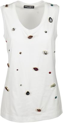 Dolce & Gabbana Gemstone Embellished Tank Top