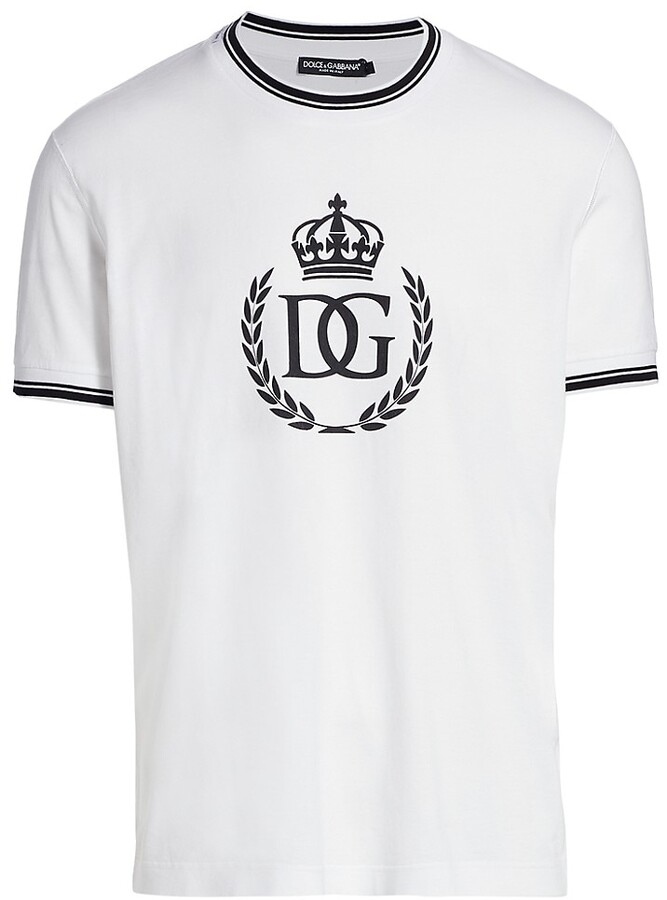Dolce & Gabbana Tonal Crown Print Logo T-Shirt - ShopStyle