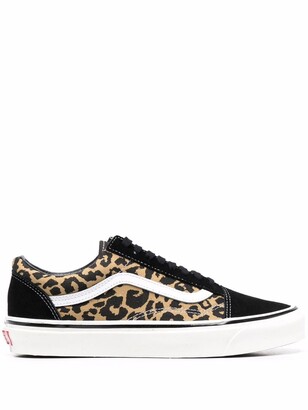 Vans Leopard-Print Panelled Sneakers - ShopStyle