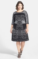Thumbnail for your product : Nic+Zoe 'Cracked Panels' Fit & Flare Dress (Plus Size)