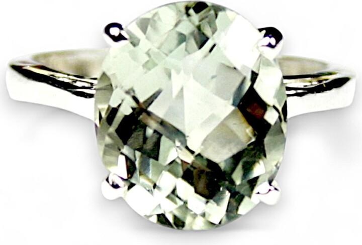 Etsy Green Amethyst 925 Sterling Silver Ladies Ring Sr055