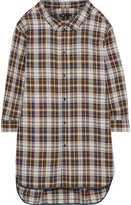Thumbnail for your product : Maje Romel Checked Twill Mini Shirt Dress