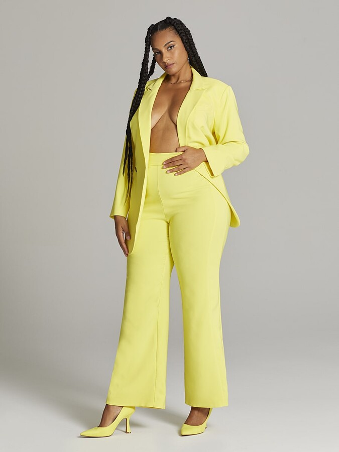 mustard yellow pant suit