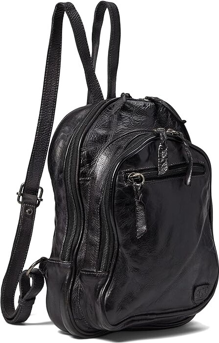 Bed Stu Boss Black Lux Leather Crossbody Backpack Bag A450279 BKLX