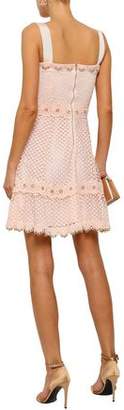 Maje Rosalina Eyelet-embellished Guipure Lace Mini Dress
