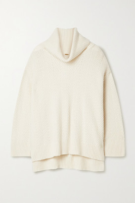 Adam Lippes Cashmere And Silk-blend Turtleneck Sweater - Ivory