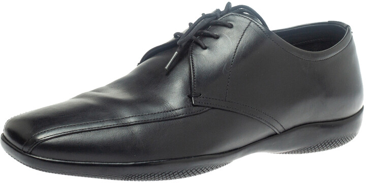 Prada Linea Rossa Prada Sports Black Leather Lace Up Derby Size 41.5 -  ShopStyle Shoes