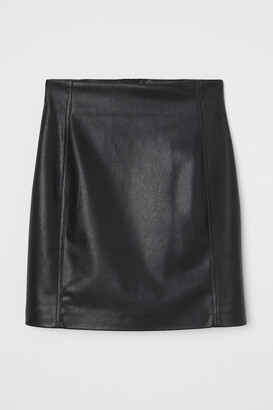H&M Imitation leather skirt