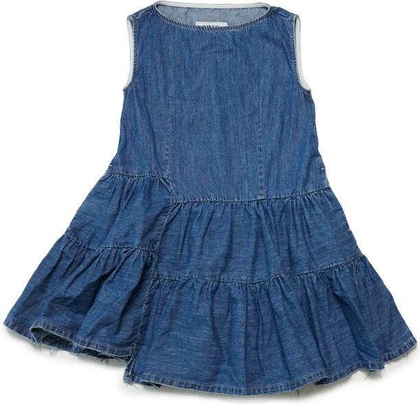 MM6 MAISON MARGIELA Kids Asymmetric Sleeveless Denim Dress