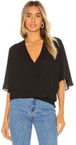 Thumbnail for your product : Krisa Smocked Waist Surplice Top