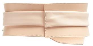 Alexander McQueen Wide Bow Embellished Leather Waist Belt - Womens - Nude